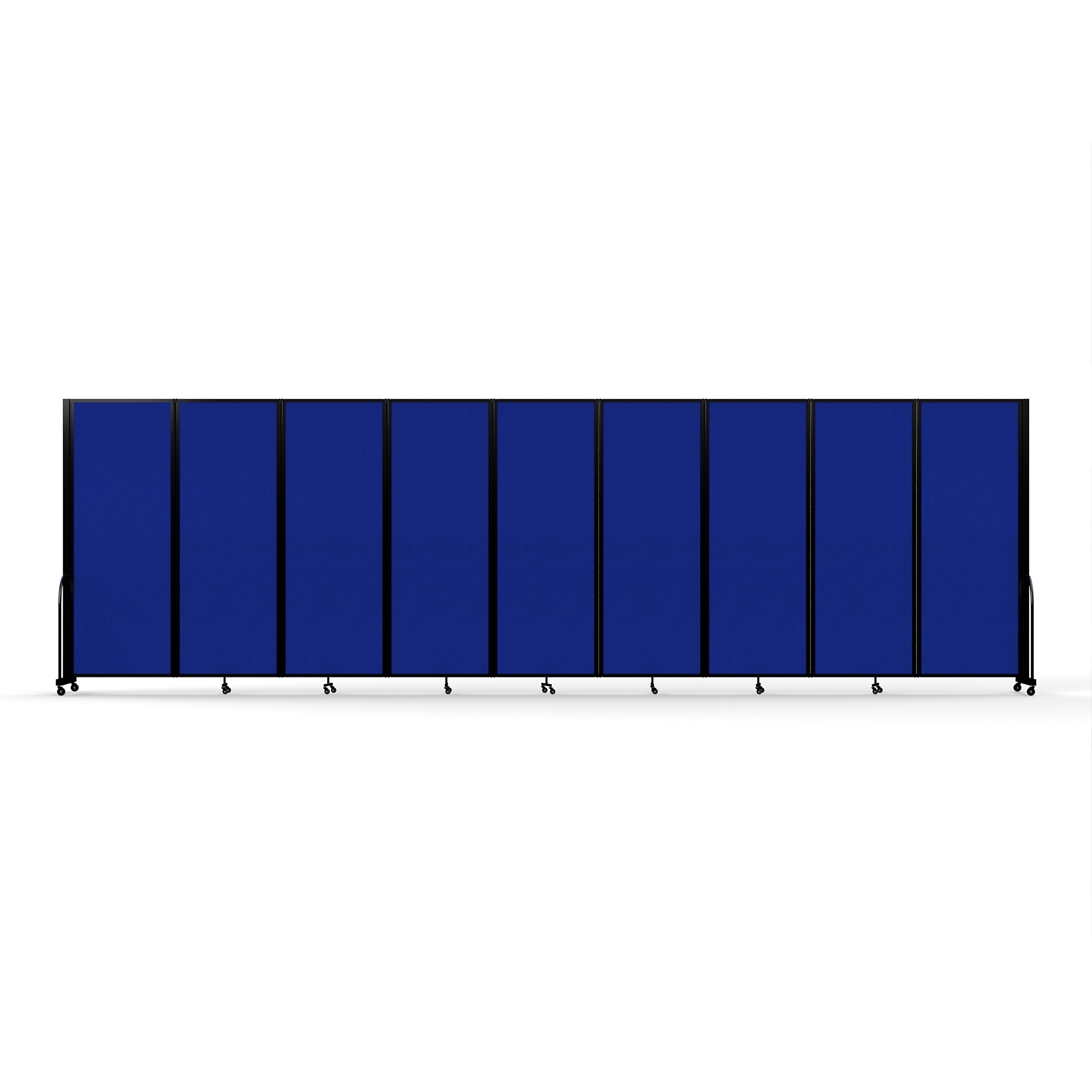 Screenflex Full Motion Divider — 7ft. 6in. x 25ft. 1in., Black Frame, Royal Blue, Model# FSH-769-B-RYB
